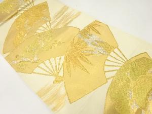 アンティーク 扇に松竹梅模様織出し袋帯(材料)